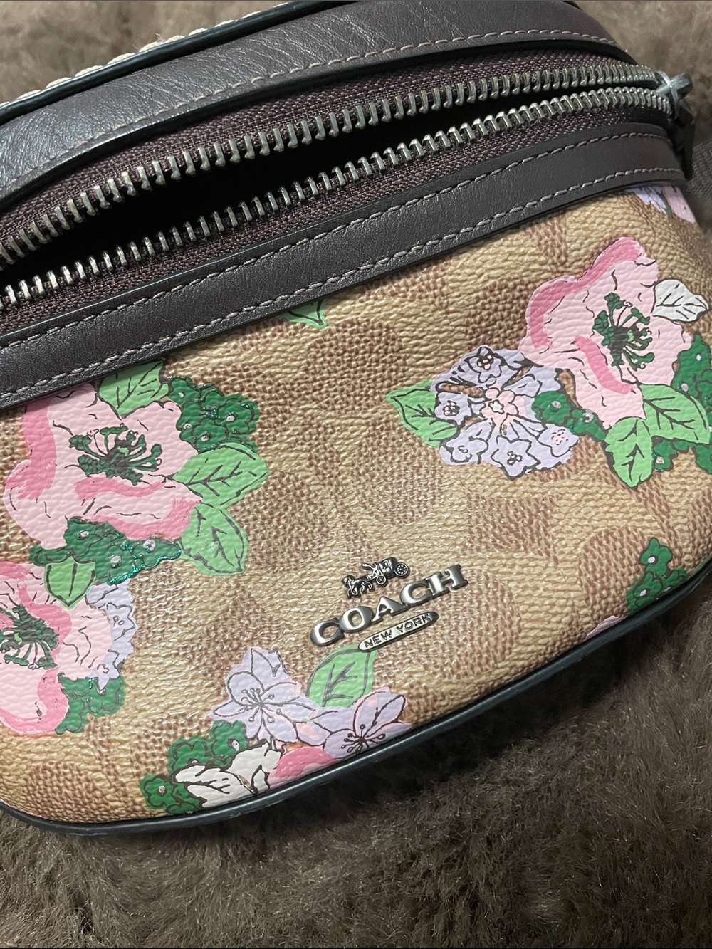 Coach Purse Leather Floral Bethany Belt Bag Signature Canvas Blossom Print - Picture 8 of 8